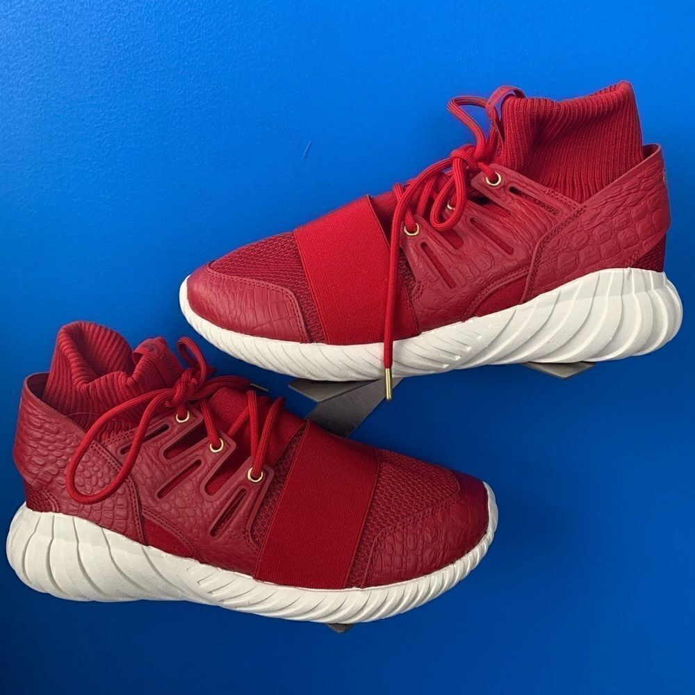 2015 Adidas Tubular Doom CNY Chinese New Year Red/Gold Mens Size 9.5 AQ2550